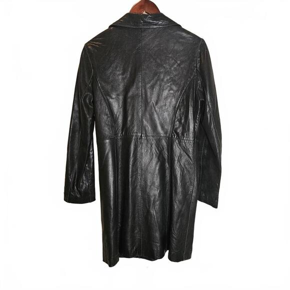 Stylish Black Leather Coat by DNK - Picture 4 of 8